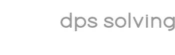 DPS Solving logotipo de cabeçalho cinza